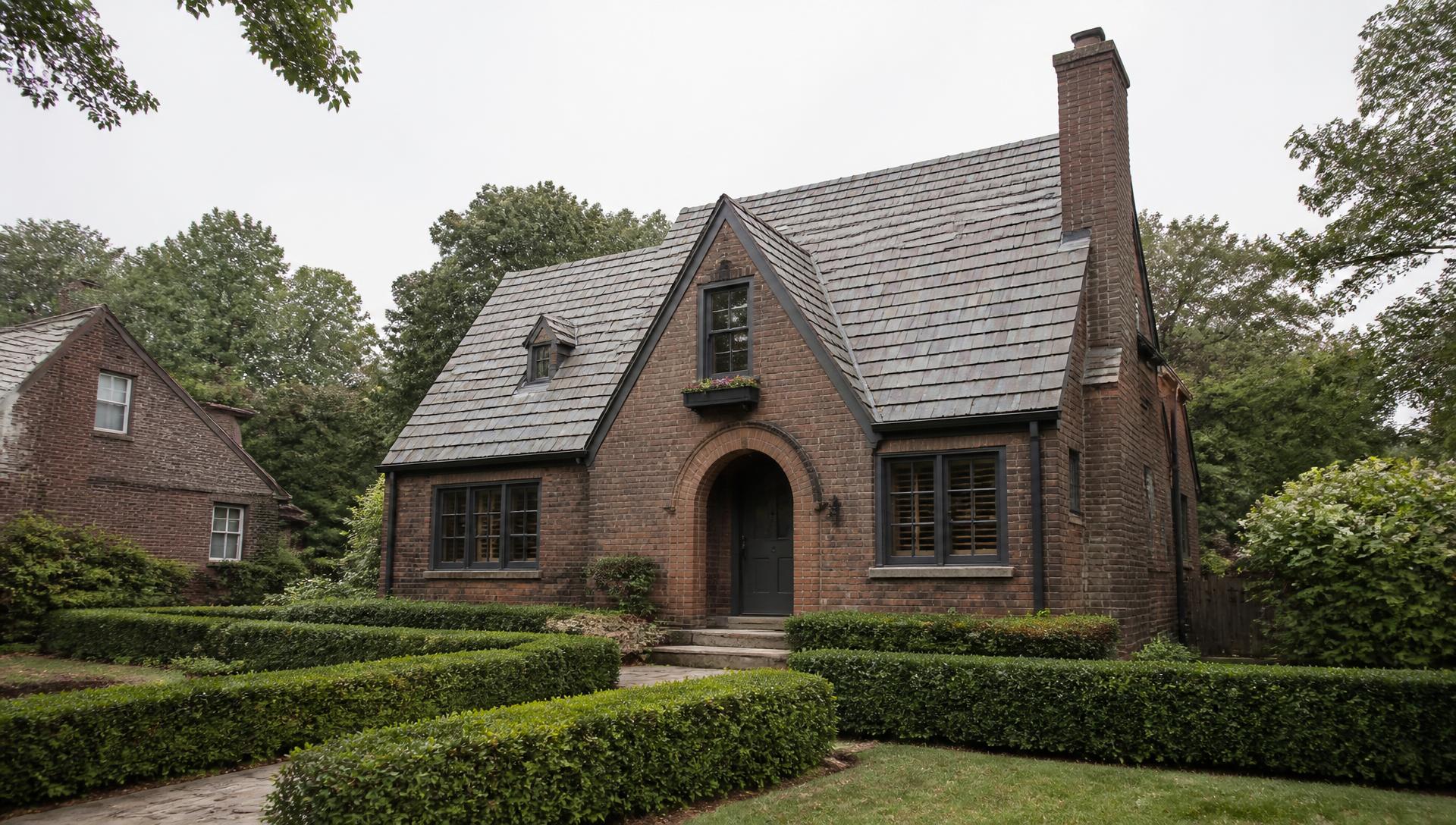 A 1930s brick Tudor Revival cottage in Chantilly, Charlotte NC